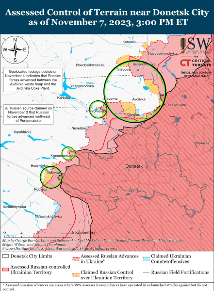 Map of military operations for November 8, 2023 - the situation at the front