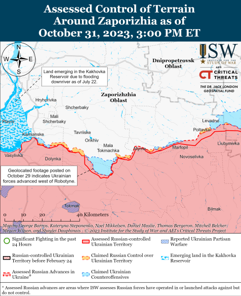 Map of military operations for November 1, 2023 - the situation at the front