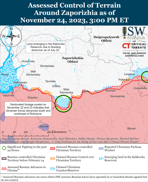 Map of military operations for November 25, 2023 - the situation at the front