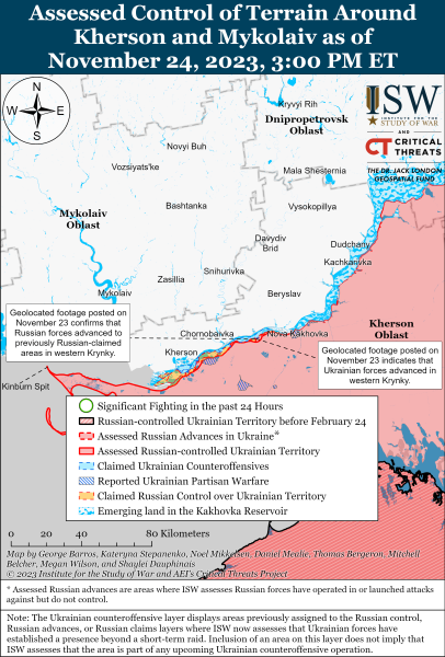 Map of military operations for November 25, 2023 - the situation at the front
