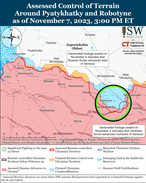 Map of military operations for November 8, 2023 - the situation at the front