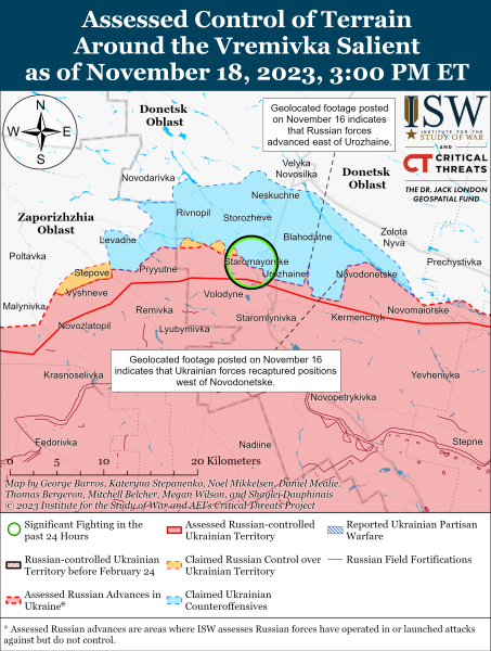 Map of military operations for November 19, 2023 - the situation at the front