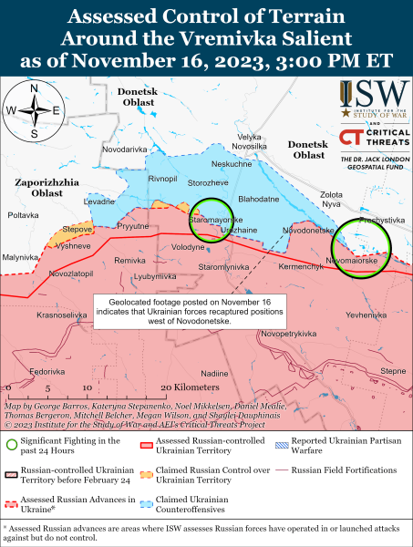 Map of military operations for November 17, 2023 - the situation at the front