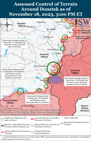 Map of military operations for November 19, 2023 - the situation at the front