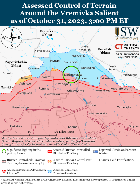 Map of military operations for November 1, 2023 - the situation at the front