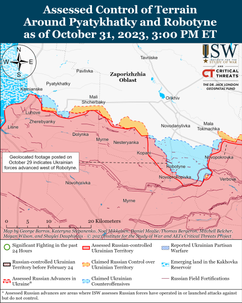 Map of military operations for November 1, 2023 - the situation at the front