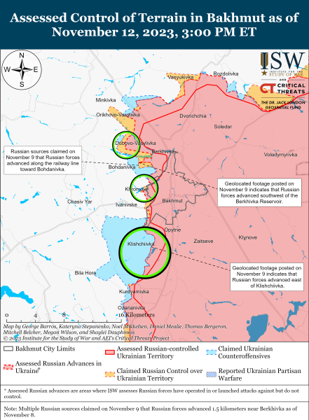 Map of military operations for November 13, 2023 - the situation at the front