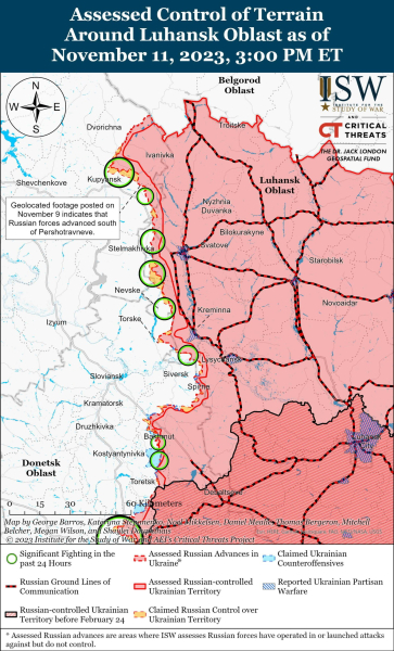 Map of military operations for November 12, 2023 - the situation at the front