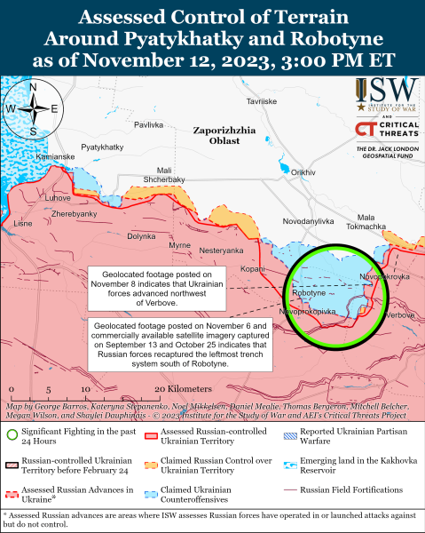 Map of military operations for November 13, 2023 - the situation at the front