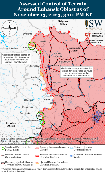 Map of military operations for November 14, 2023 - the situation at the front