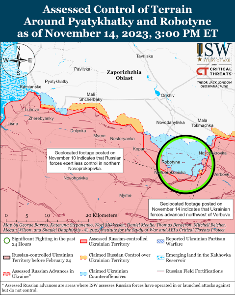 Map of military operations for November 15, 2023 - the situation at the front