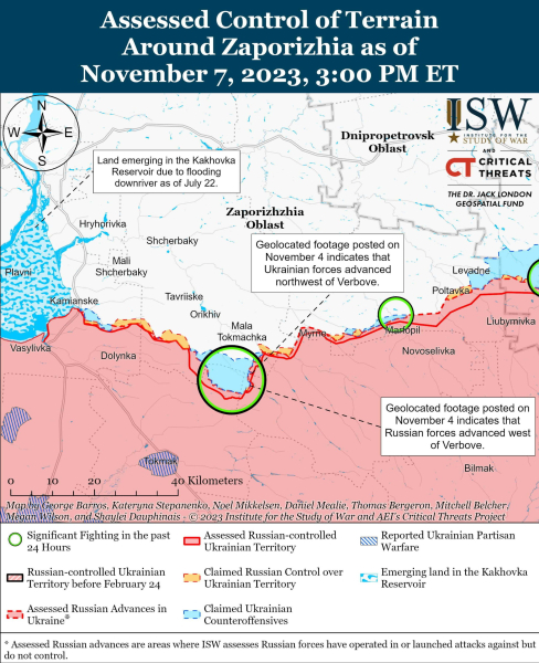 Map of military operations for November 8, 2023 - the situation at the front