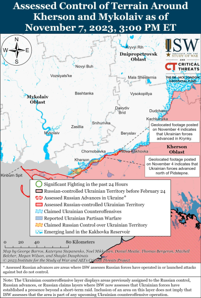 Map of military operations for November 8, 2023 - the situation at the front