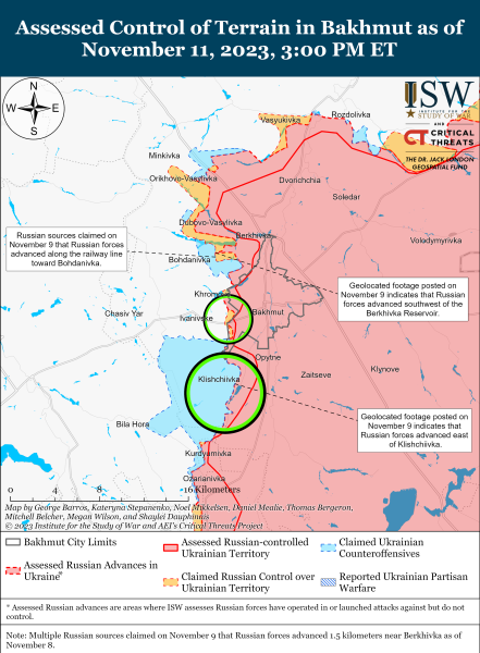 Map of military operations for November 12, 2023 - the situation at the front