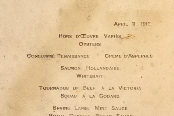 The menu from the Titanic will be sold at auction - it was found in the clothes of one of the victims (photo)