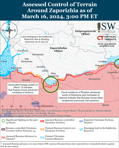 Карта боевых действий на 17 марта 2024 года – ситуация на фронте