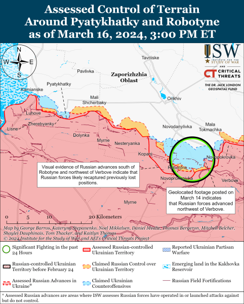 Карта боевых действий на 17 марта 2024 года – ситуация на фронте