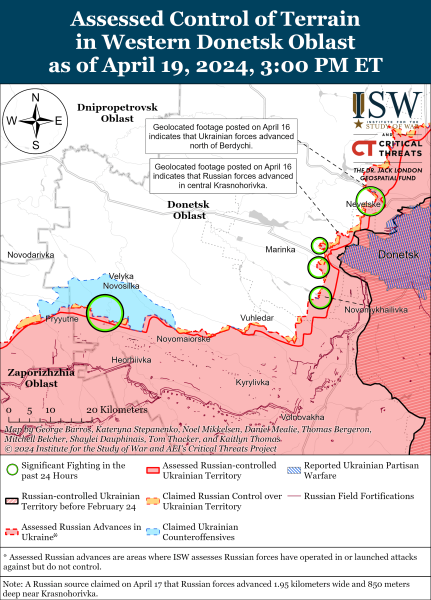 Карта боевых действий на 20 апреля 2024 года – ситуация на фронте