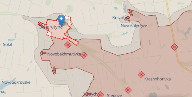 Большая часть Очеретино под контролем ВСУ, продолжаются тяжелые бои — ОСГВ Хортица