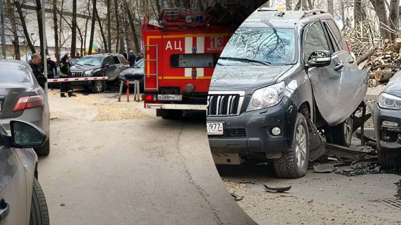 В Москве "взорвался" предатель из СБУ: момент подрыва его машины попал на видео