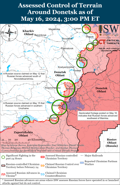 Карта боевых действий на 17 мая 2024 года – ситуация на фронте