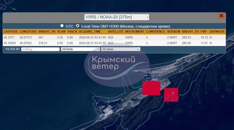 Атака на порт Кавказ в РФ: пожар на нефтебазе виден со спутников (фото, видео)