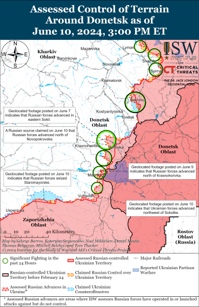 Карта боевых действий на 11 июня 2024 года — ситуация на фронте