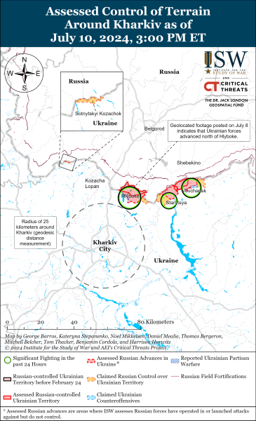 Карта боевых действий на 10 июля 2024 года — ситуация на фронте