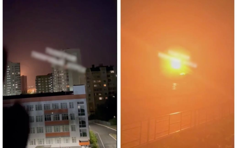 Дроны атаковали Курскую область: местные сняли на видео взрывы и "прилеты"