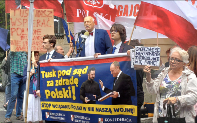 "Не наша война": в Польше прошел антиукраинский митинг (фото)