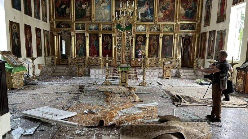 Russian Empire of Evil: Epiphanius reported that Russian shelling damaged the OCU seminary Photo 2
