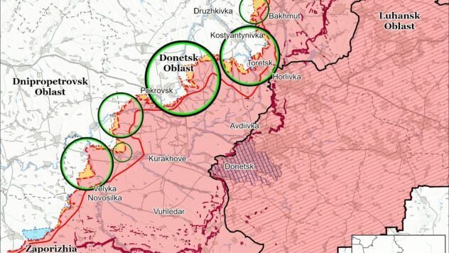 Map of battle actions for 29 chervenya 2025