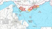 Map of combat actions for 23 chernya 2025