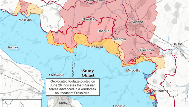 Map of battle actions 27 chernya 2025