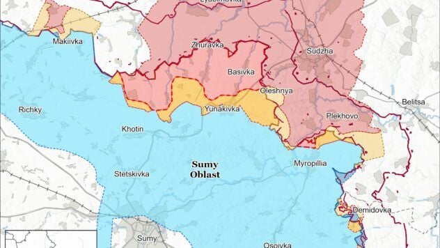 Map of battle actions for 21 chernya 2025