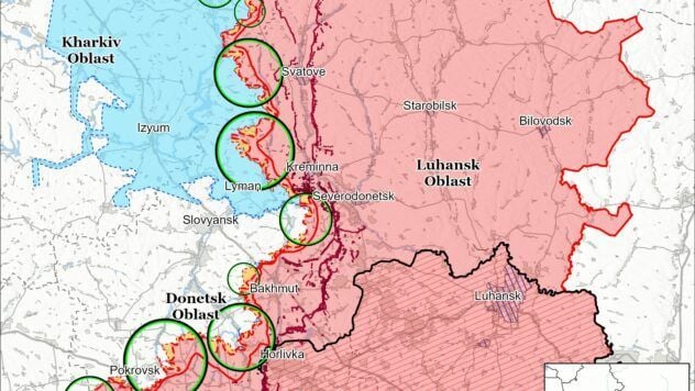 Map of battle actions for 29 chervenya 2025