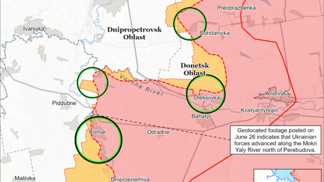 Map of battle actions 27 chernya 2025