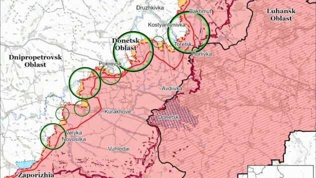 Map of battle actions for 23 chernya 2025