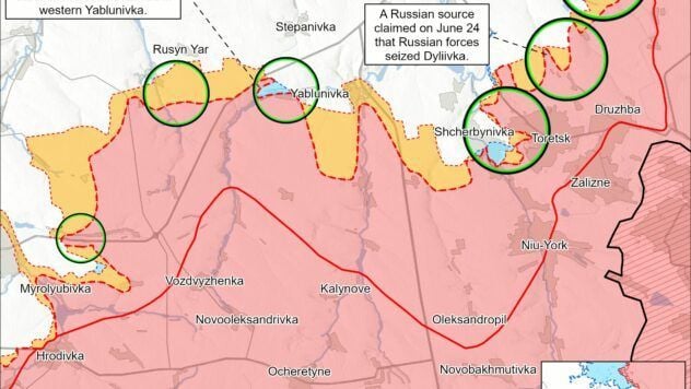Map of combat actions for 25 chernya 2025
