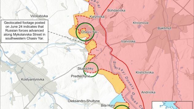 Map of combat actions for 25 chernya 2025