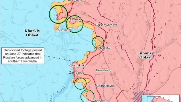 Map of battle actions for 28 chernya 2025