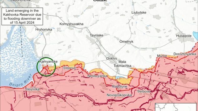 Map of battle actions for 29 chervenya 2025