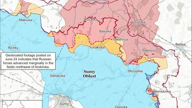 Map of combat actions for 25 chernya 2025