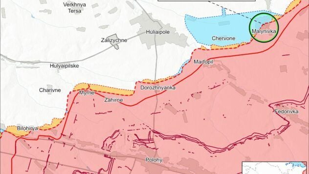Map of combat actions for 21 chernya 2025