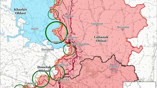 Map of combat actions for 23 chernya 2025
