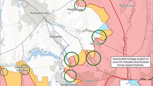 Map of battle actions for 28 chernya 2025