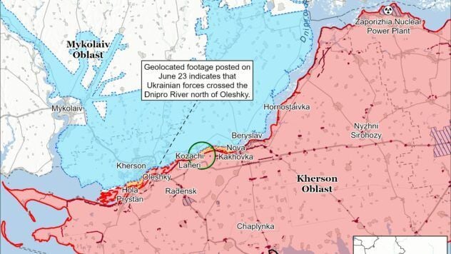 Map of combat actions for 25 chernya 2025