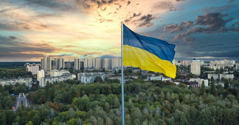 The main flag of Ukraine