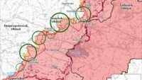 Map of combat actions for July 2, 2025