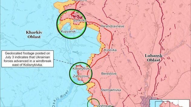 Map of combat actions for July 5, 2025